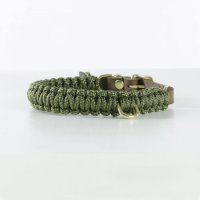 Molly and Stitch Touch of leather Hundehalsband - Military