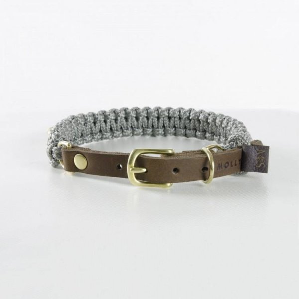 Molly and Stitch Touch of leather Hundehalsband - Grau