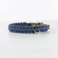 Molly and Stitch Touch of leather Hundehalsband - Navy Blau