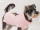 Rentier-Hundepullover aus Tweed in Rosa
